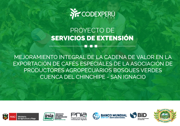 Mejoramiento integral de la cadena de valor en la exportación de cafés especiales de la Asociación de Productores Agropecuarios Bosques Verdes Cuenca del Chinchipe - San Ignacio.
